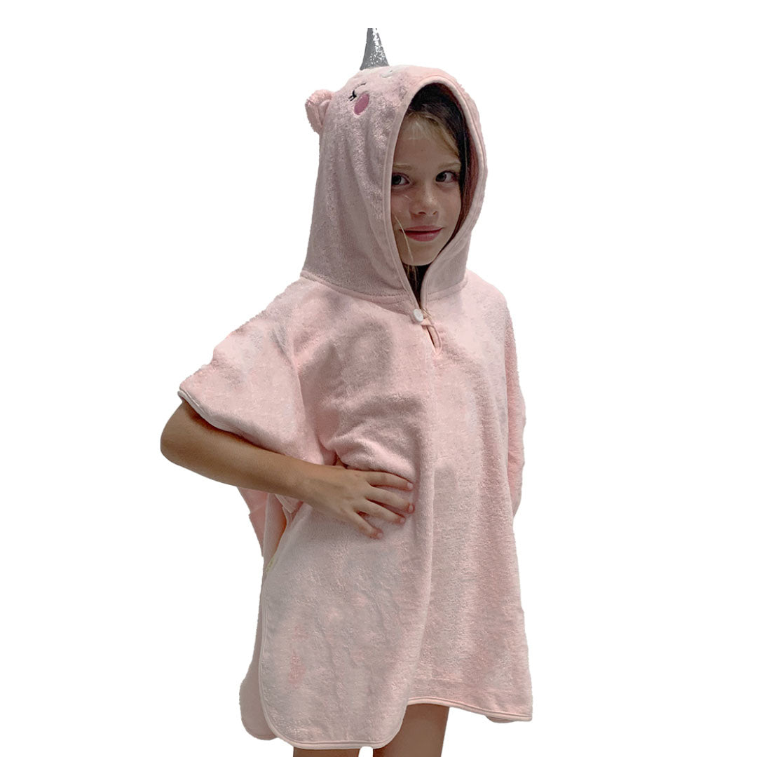 Cotton Terry Poncho Bathrobe with Animal-shaped Hood - Jimmy