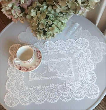 Set of 4 American Placemats BLANC MARICLO' - Lace 