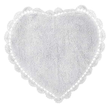 BLANC MARICLO' Heart-shaped Sponge Rug - Heart Crochet