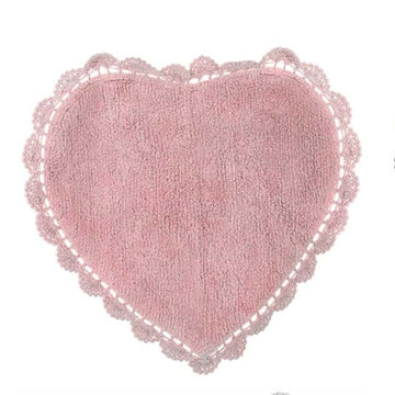 BLANC MARICLO' Heart-shaped Sponge Rug - Heart Crochet