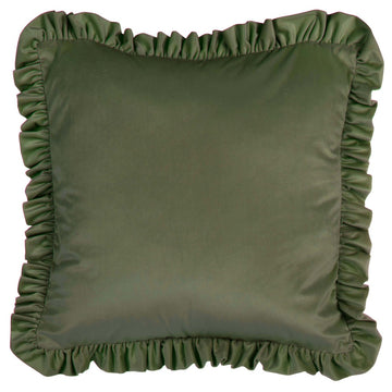 Velvet cushion with Gale BLANC MARICLO' - A3359299
