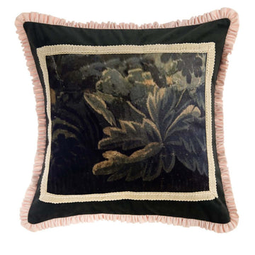 BLANC MARICLO' Printed Velvet Cushion - Velvet Collection 