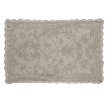BLANC MARICLO' Rectangular Carpet - Jacquard with Crochet