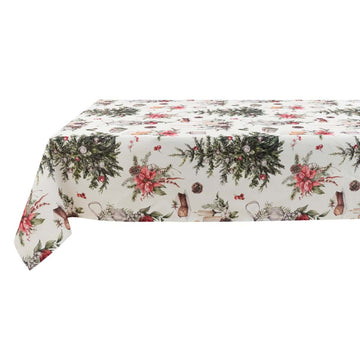 BLANC MARICLO' Stain-Resistant Tablecloth - Christmas Tree