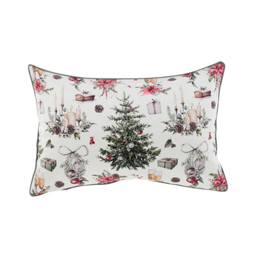 BLANC MARICLO' Printed Velvet Pillow Cover - Christmas Tree