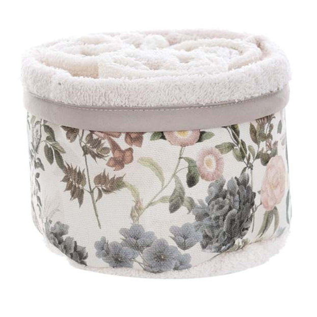 Basket with 3 BLANC MARICLÒ Washcloths - Secret Garden