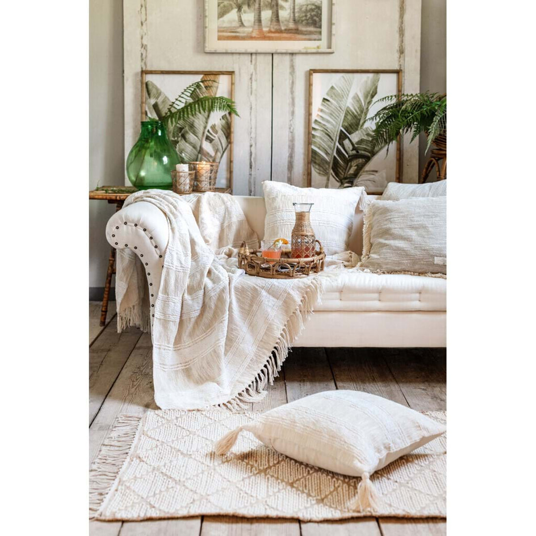 Cuscino Arredo in Misto Cotone BLANC MARICLO' - Natural Soul