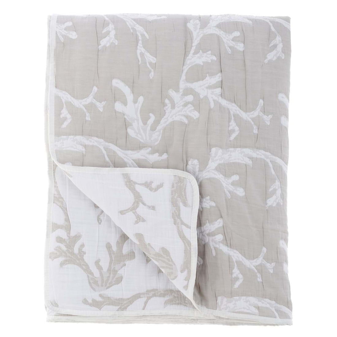 Copriletto Estivo Jacquard Double face Misto Cotone BLANC MARICLO' - Le Mer Onirique