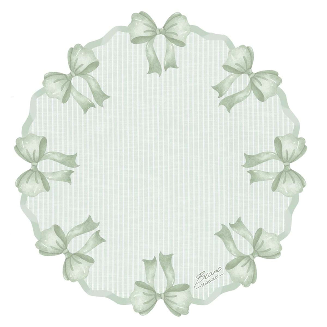 American Vinyl Placemat BLANC MARICLO' - Bow 