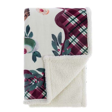 Plaid in Pile con Sherpa BLANC MARICLO' - La Patisserie Collection