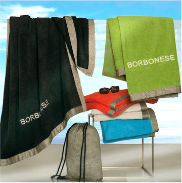 BORBONESE Cotton Terry Beach Towel - Mykonos 