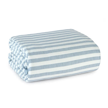 Summer bedspread for a double bed in Playa Striped Cotton Blend