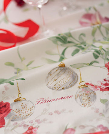 BLUMARINE Pure Linen Tea Towel - Jingle Bells