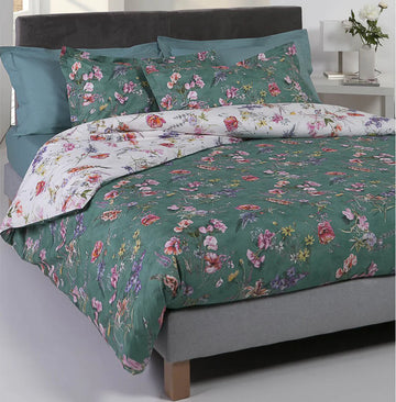 MIRABELLO Double Duvet Cover Set in Percale - Campagna in Fiore