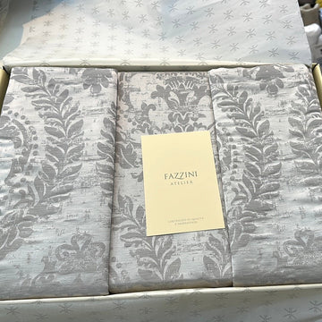 FAZZINI Silk and Linen Double Duvet Cover Set - Cordusio
