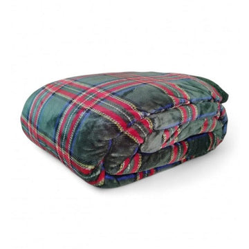 Plaid Stampato con Sherpa - Tartan