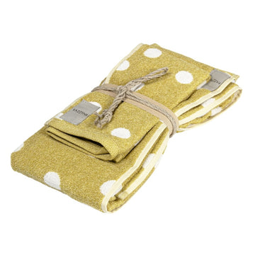 Pair of FAZZINI Terry Bath Towels - Pois