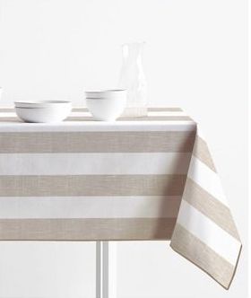 Water-repellent stain-resistant tablecloth - Riviera Rigata