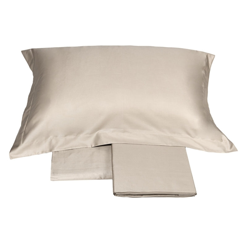 Double bed sheet set in cotton satin FAZZINI - Trecento