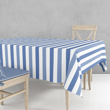 Picnic Cotton Blend Tablecloth - Stripes