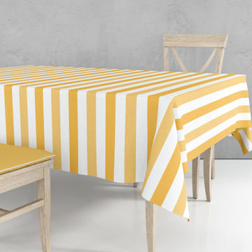 Picnic Cotton Blend Tablecloth - Stripes