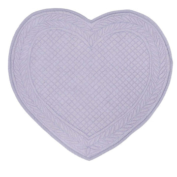 American Quilted Placemat BLANC MARICLO' - Lilac Heart