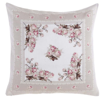 Blanc Mariclò Floral Print Cushion - Dolcezza in Fiore