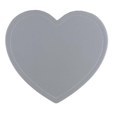 BLANC MARICLO' Heart-Shaped Eco-Leather Charger Plate