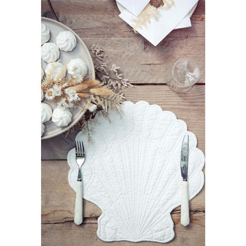 American Quilted Placemat BLANC MARICLO' - Shell