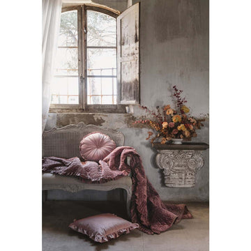 BLANC MARICLO' Velvet Pillow - Soft Pink Sleep