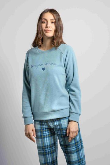Women's microfleece pajamas NOI DI NOTTE - Bonjour