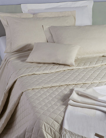 BORBONESE Double Quilted Bedspread in Percale - Oplà