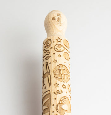 Beech Wood Cookie Decorating Rolling Pin - Circus