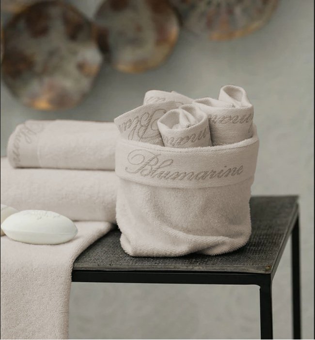 Set of 4 Washcloths with Sponge Basket BLUMARINE - Spa