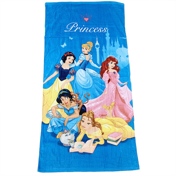 Cotton terry beach towel for girls - Princess