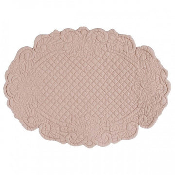 American Oval Quilted Placemat BLANC MARICLO' - Lindsay