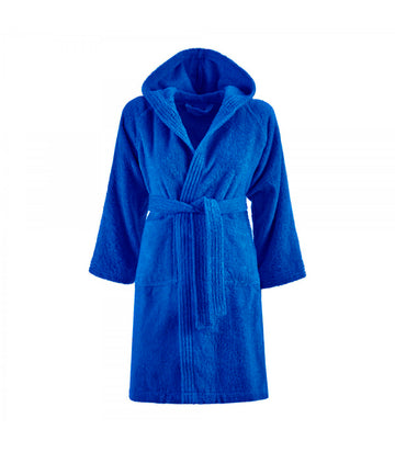 Child's Terry Bathrobe with Hood - Solid Colour