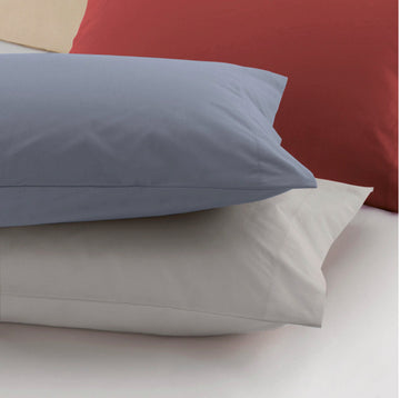 Pair of plain cotton pillowcases GABEL - Italy
