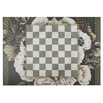 American Placemat Set with Checkers game MAISON SUCREE - Winter Wonderland