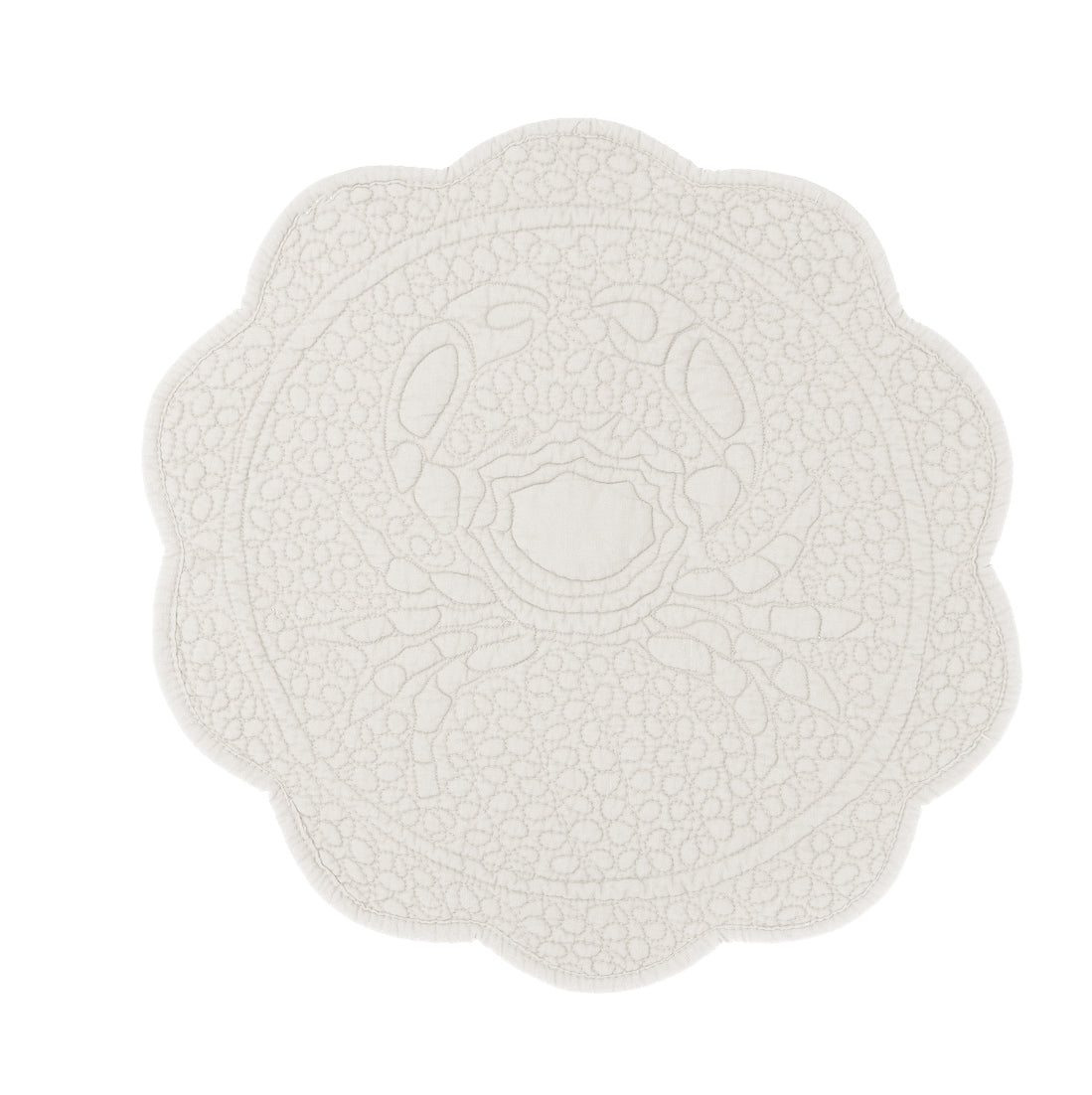 American Quilted Placemat BLANC MARICLO' - Crab