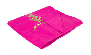 Solid Color Microfiber Beach Towel with Embroidery - New Honduras