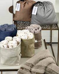 Cotton satin basket with 4 BORBONESE sponge washcloths - Minimal Basket