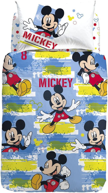 CALEFFI Cotton Single Duvet Cover Set - Mickey Adventure