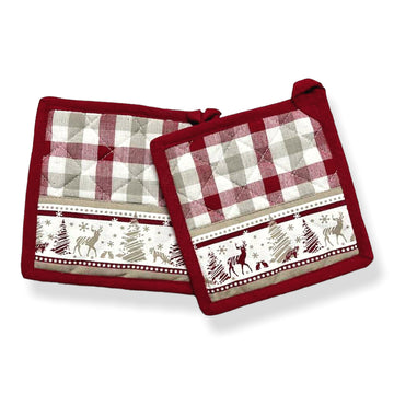 Pair of pot holders with border - Malmoe