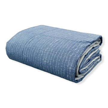 GABEL Quilted Cotton Bedspread - Naomi Smoky Blue 