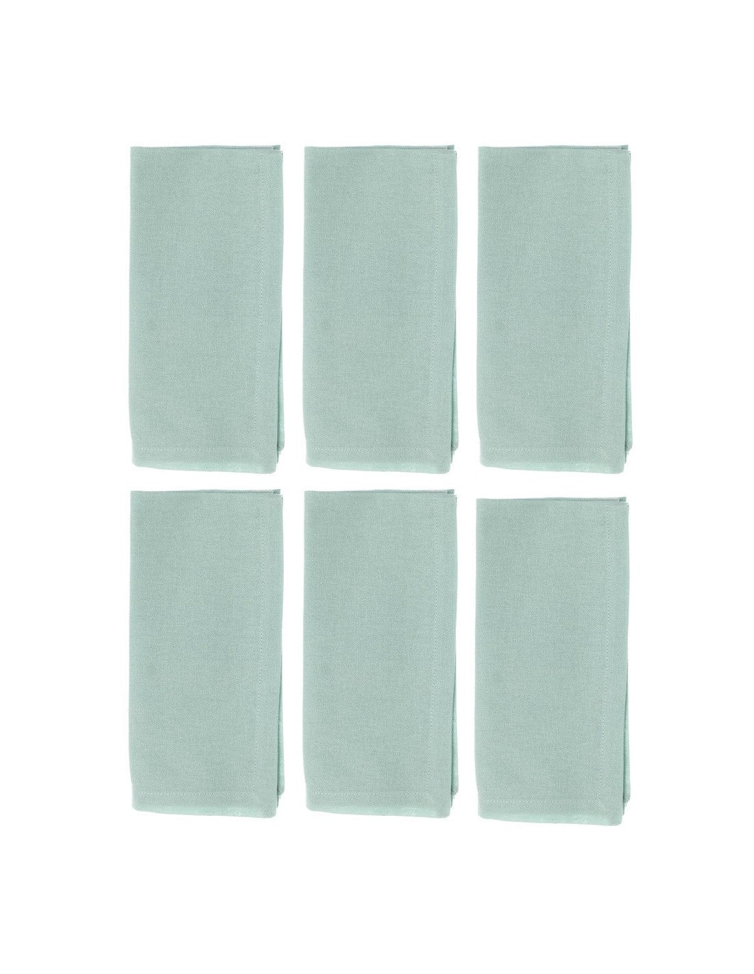 Set of 6 Plain Napkins BLANC MARICLO' - Infinity Summertime 