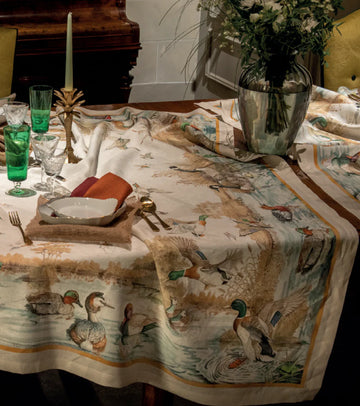 Pure linen tablecloth TUSCAN WEAVING - Laguna