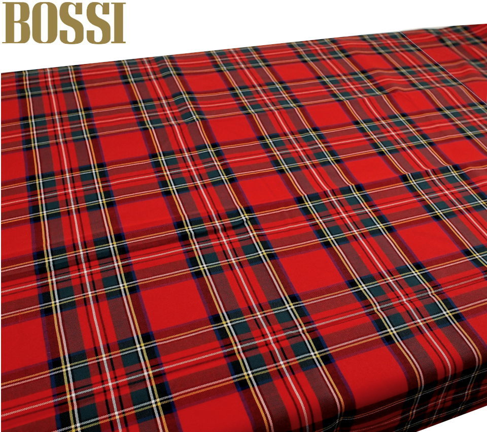 Tino Cotton Tablecloth in BOSSI Thread - Red Tartan