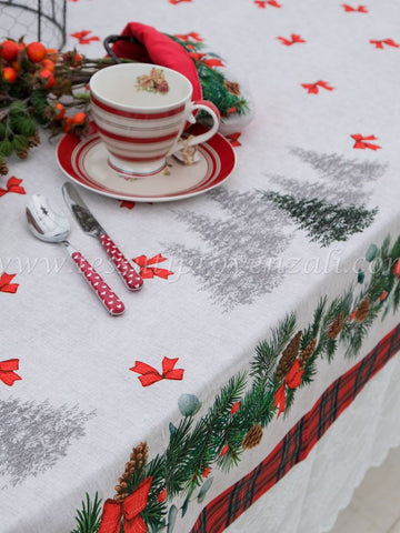 Cotton Tablecloth with Digital Print - Chalet 