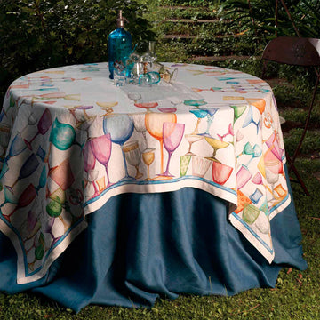 Pure Linen Tablecloth TUSCAN WEAVING - Crystal